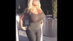 Busty MILF Outside Smoking In See Thru White Dress Porn 33