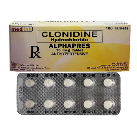 Alphapres Clonidine Hydrochloride 75mcg Tablet 100s Price In The