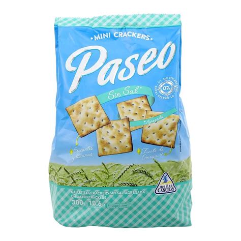 Paseo Mini Crackers Galletitas Sin Sal Classic Crackers No Salt Added