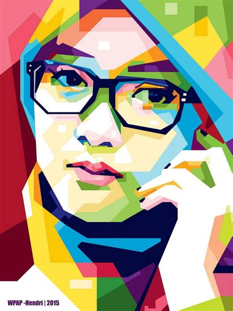 Hijab Beauty In Wpap Conceptual Illustration Wpap Art Portrait Art