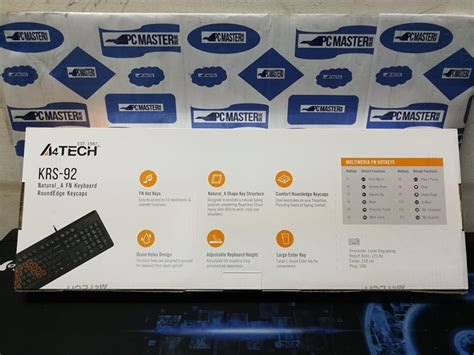 A4Tech KRS 92 A Shape Desktop USB Spillproof Keyboard Round Edge