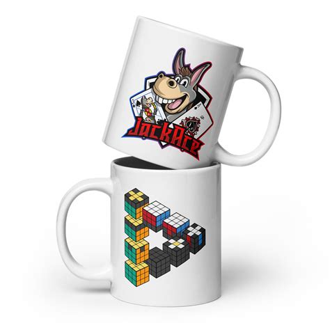 Rubik's Cube Waterfall (M.C. Escher) - White glossy mug – The JackAce Store