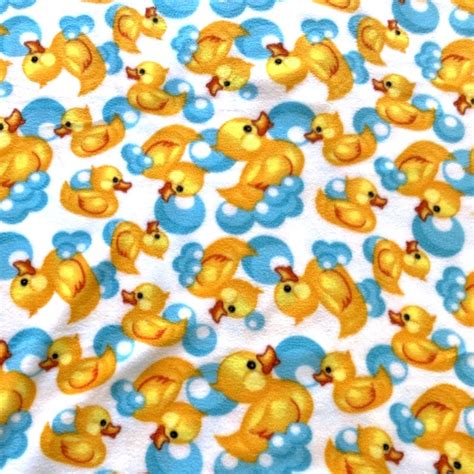 Rubber Ducky Anti Pill Premium Fleece Fabric No Sew Throw Kit Etsy