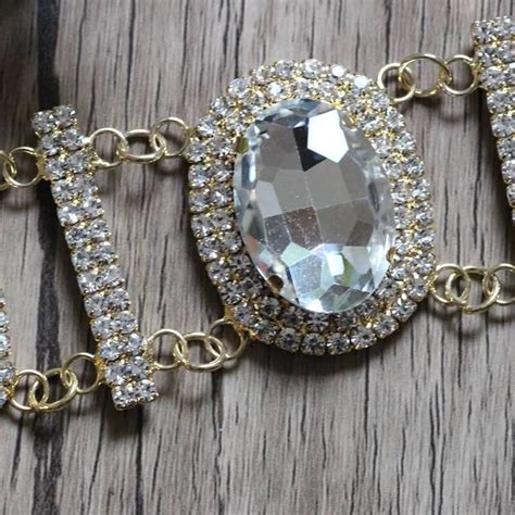 Gold Rhinestone Bikini Connector Pc Small Top Connector Competition Bikini Suit Buckle Metal