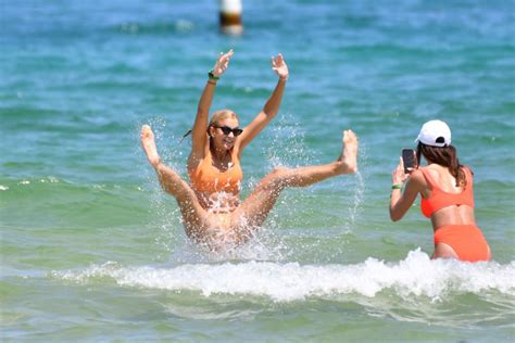 SABINA GADECKI In Bikini At Beach In Miami HawtCelebs