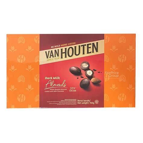 Van Houten Chocolate Box Dark Almonds Ntuc Fairprice