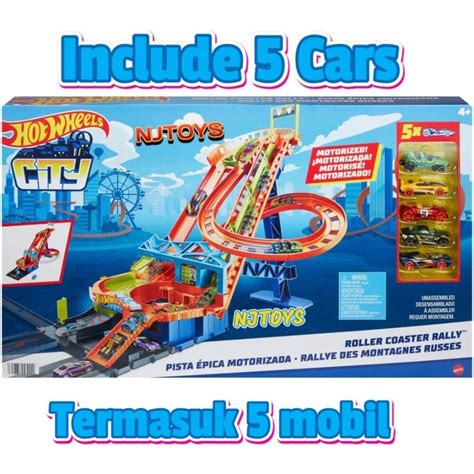 Jual Hot Wheels Track Roller Coaster Rally Trackset Mainan Trek Mobil Balap Hotwheels Track
