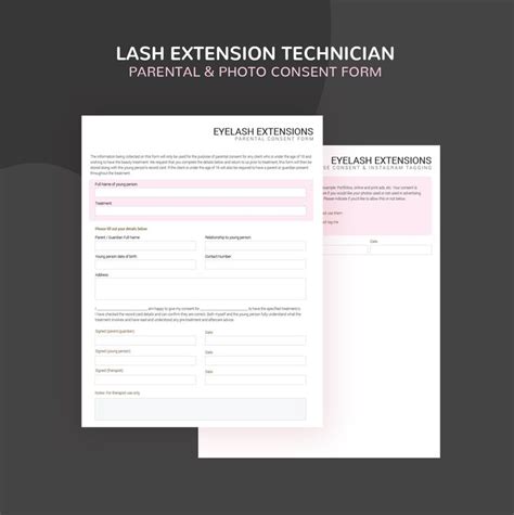 Lash Consent Form Lash Tech Consultation Intake And Waiver Forms For Estheticians Lash Mapping