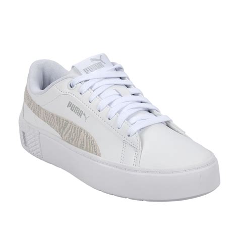 Puma Smash Platform Kadın Beyaz Spor Ayakkabı 383877 02 Sporjinal