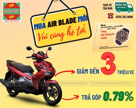 CỰC HOT Mua xe Air Blade giá hời còn được tặng ngay Đồng hồ Casio cực xịn Xe Máy Hoàn