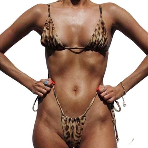 2024 Sexy Mini Leopard String Bikini 2 Piece Swimwear For Women