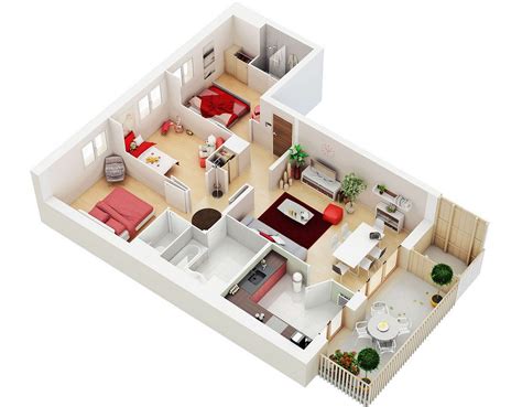 25 Three Bedroom House Apartment Floor Plans