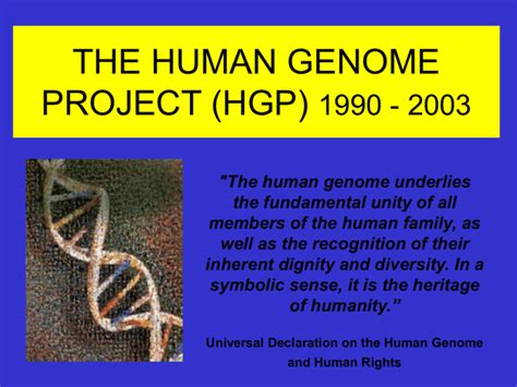 The Human Genome Project