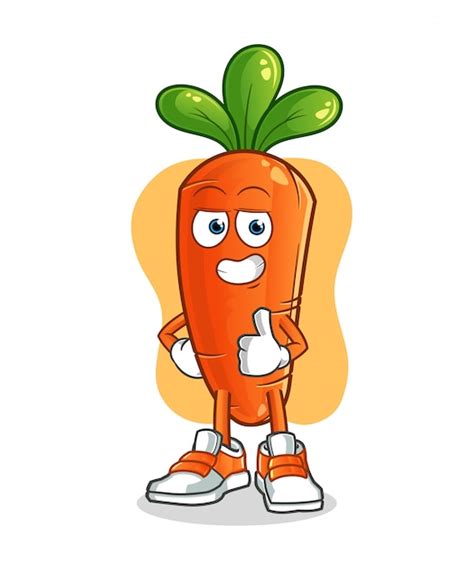 Premium Vector Carrot Cartoon Character