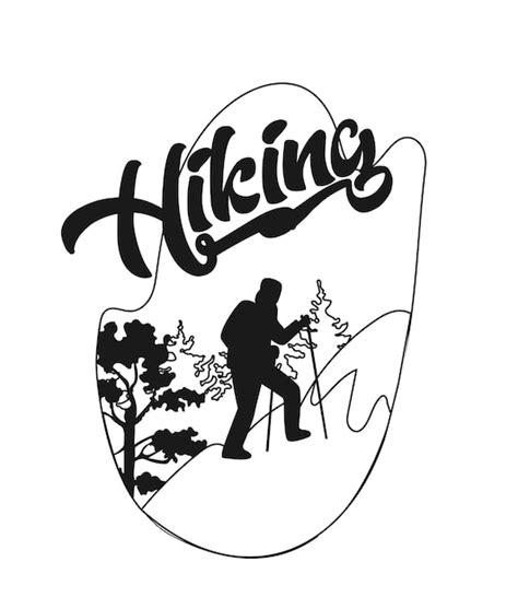 Premium Vector Hiking And Mountaineering Concept