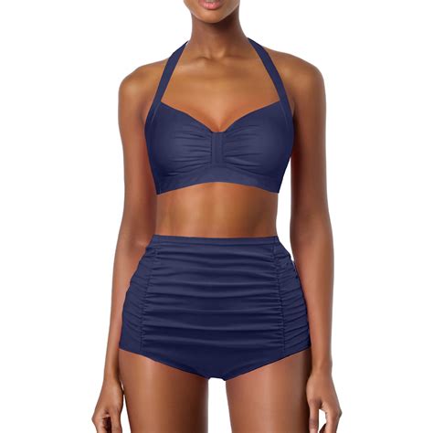 MNCEKFOD Tankini Swimsuits For Women High Waisted Bikini Sexy Push Up Two Piece Swimsuits