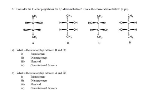 Constitutional Isomers Fischer Projection