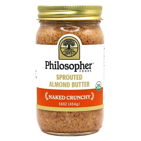 Amazon Philosopher Foods Naked Crunchy Sprouted Almond Nut Butter
