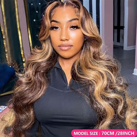 Honey Blonde Lace Front Wig Human Hair X Hd Transparent