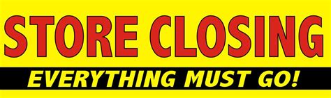 3ftX10ft STORE CLOSING EVERYTHING MUST GO Banner Sign | BestDealDepot