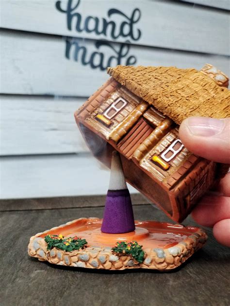 Incense Burner Handmade Ceramic Miniature House Unique T Etsy