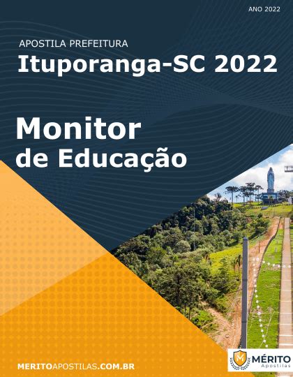 Apostila Monitor De Educação Prefeitura De Ituporanga Sc Mérito Apostilas