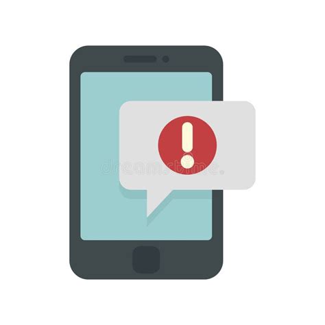 Cone De Notifica O Do Smartphone Vetor Isolado Plano Ilustra O Do