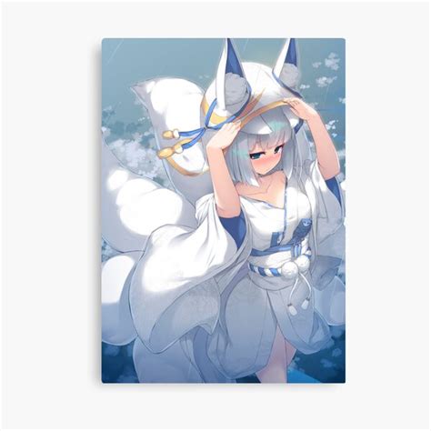 Sexy Fox Kaga Hot Tits Boobs Thighs Panty Azur Lane Al Lewd Hentai Ecchi Anime Girl Canvas