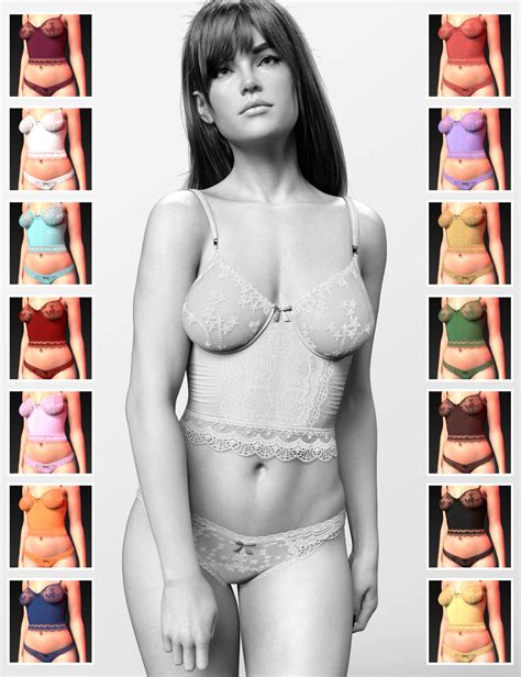 X Fashion Desert Rose Lingerie For Genesis Daz D