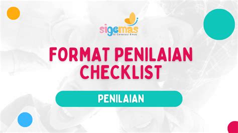 Format Penilaian Checklist Paud Tk Kurikulum Merdeka - NBKomputer