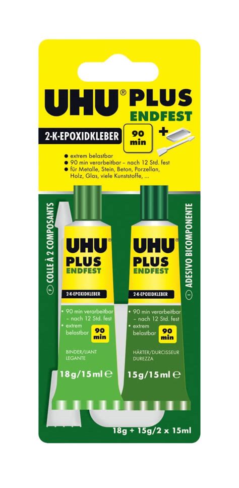 UHU Plus Final 2-component adhesive - clear and very strong - 33g ...