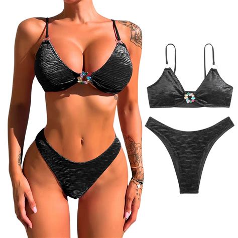 Str J K Pielowy Dwucz Ciowy Kostium Pla Owy Elegancki Bikini Roz L Bikiniwear Sport