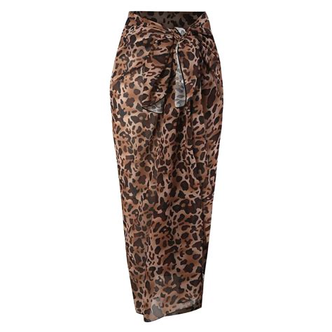 Leopard Bikini Set For Summer Three Piece Full Coverage Bra Chain Lace Up Sexy Women