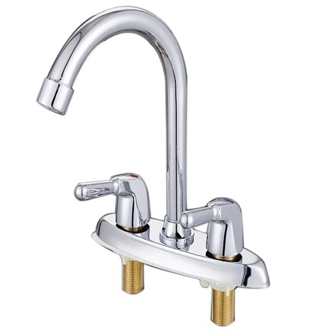 Double Hole Big And Cold Hot Water Faucet Sink Copper Valve Stainless Steel Universal Rotating