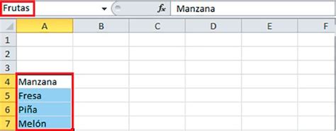 Qu Es Un Rango De Celdas De Excel Nombre De Celdas De Excel