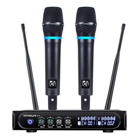 amazoncom kithouse  uhf rechargeable wireless microphone system