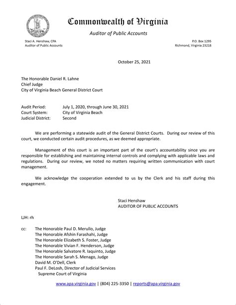 General District Court for the City of Virginia Beach for the period