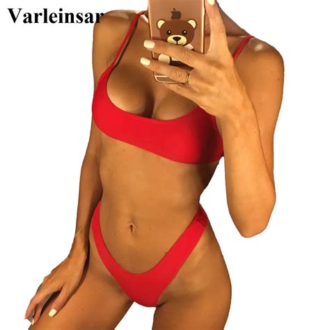Sexy High Cut Leg Bikini Women Swimwear Female Swimsuit Two Pieces Bikini Set Bather Thong