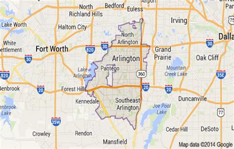 Map Of Arlington Tx