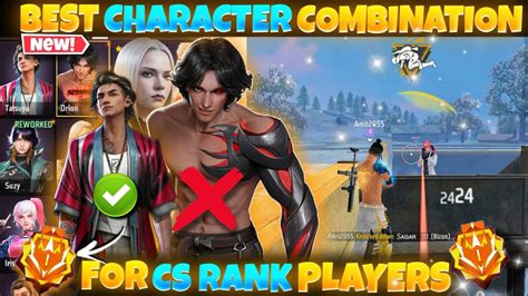 Best Character Combination For CS Rank Players CS Rank Best Skill