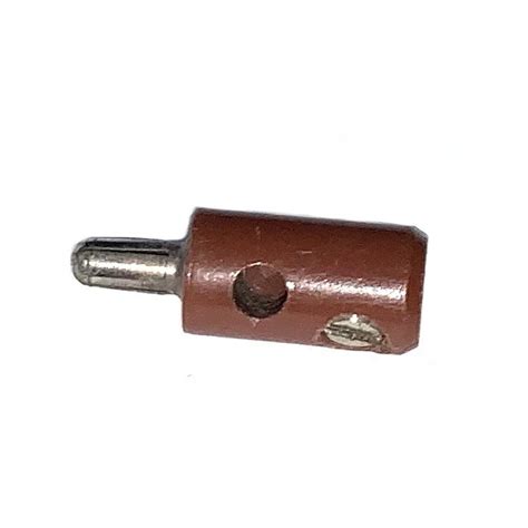 LEGO Brown Prong Electric Connector With 2 Plug Holes Brick Owl