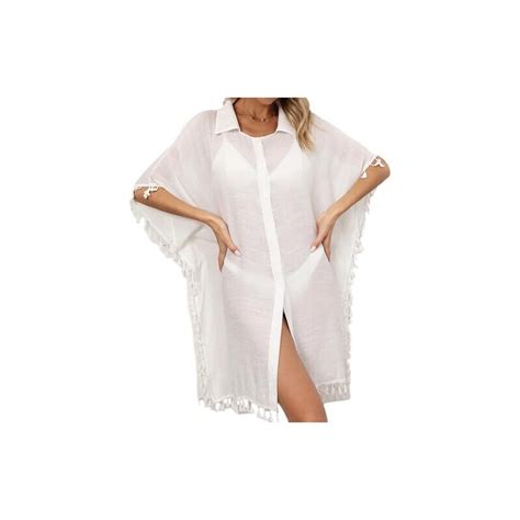 Laspi Copricostume Da Spiaggia Da Donna Con Scava Fuori Bikini Con Nappe Costumi Da Bagno