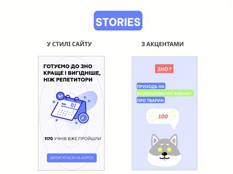 Examples of stories by Ksenia on Dribbble