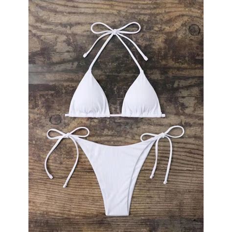 Bộ Bikini đi biển Đồ Bơi Nữ Hai Mảnh Buộc Dây Đơn Giản Quyến Rũ Shopee Việt Nam