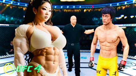 PS5 Bruce Lee Vs Muscular Woman Kachiha EA Sport UFC 4 YouTube