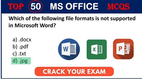 Top 50 Ms Office Mcqs Microsoft Office Mcqs Questions With Answers