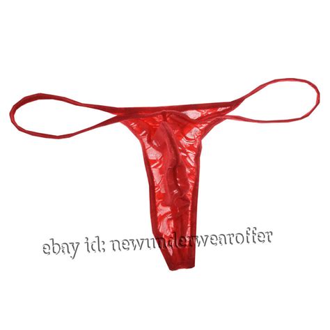 Men Pouch Lace Thong String T Back Underwear Male Sheer Lingerie Jockstrap Short Ebay
