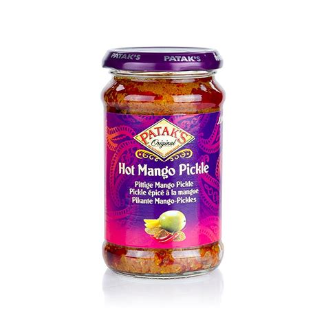 Mango Pickle Hot Spicy Pasty Patak S G Glass GOURMET VERSAND Online Shop