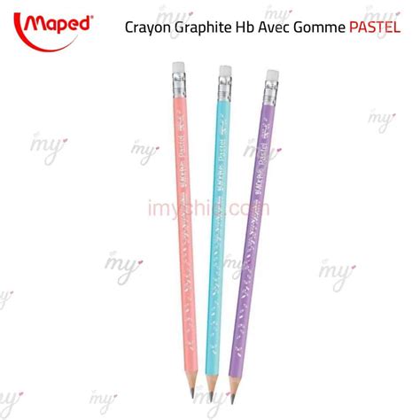 Crayon Graphite Hb Avec Gomme Pastel Maped Imychic