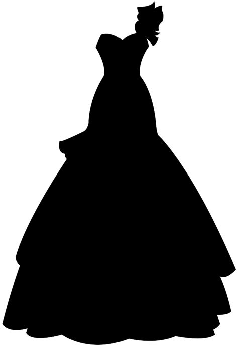 Wedding Dress Silhouette Free Vector Silhouettes